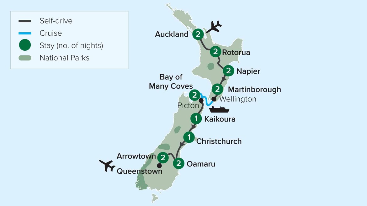 Tailor Made Journeys NZ Gourmet Food and Wine Self Drive Example Itinerary NZTMJTM3
